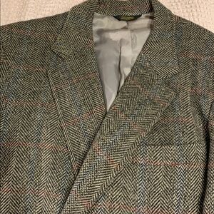 Vintage Corbin 100% Wool Herringbone Mens Jacket/Blazer